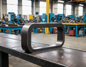 Деталь из толстолистовой стали, согнутая на станке